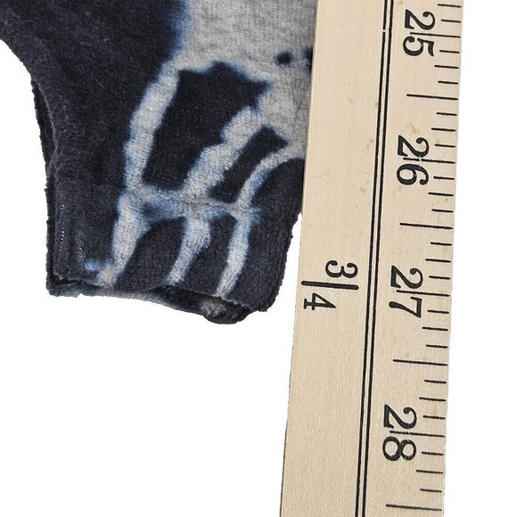 All Saints Raffi Velvet Tie Dye Bodysuit Blue Women's Size 10 NEW Boho Hippie - Picture 15 of 15